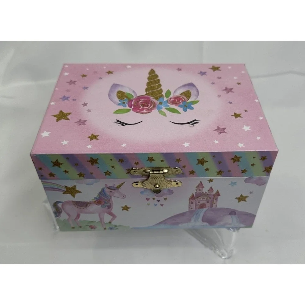 Unicorn Musical Jewelry Storage Box Spinning Jewelkeeper EUC Kids‎ Keepsake